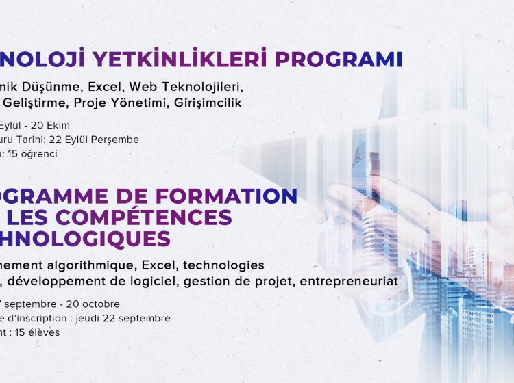 “Programme de formation aux compétences technologiques” à Saint Joseph-Istanbul