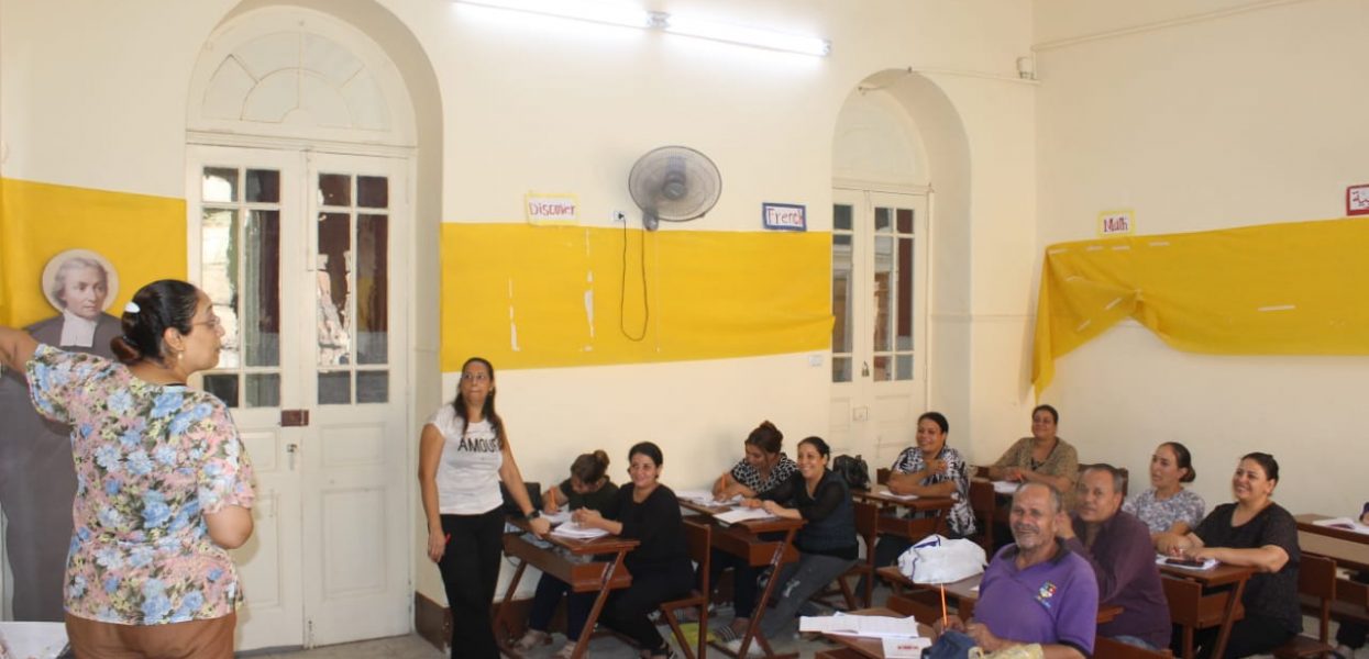 Saint Paul Shoubra: The start of the literacy training course for school support workers.