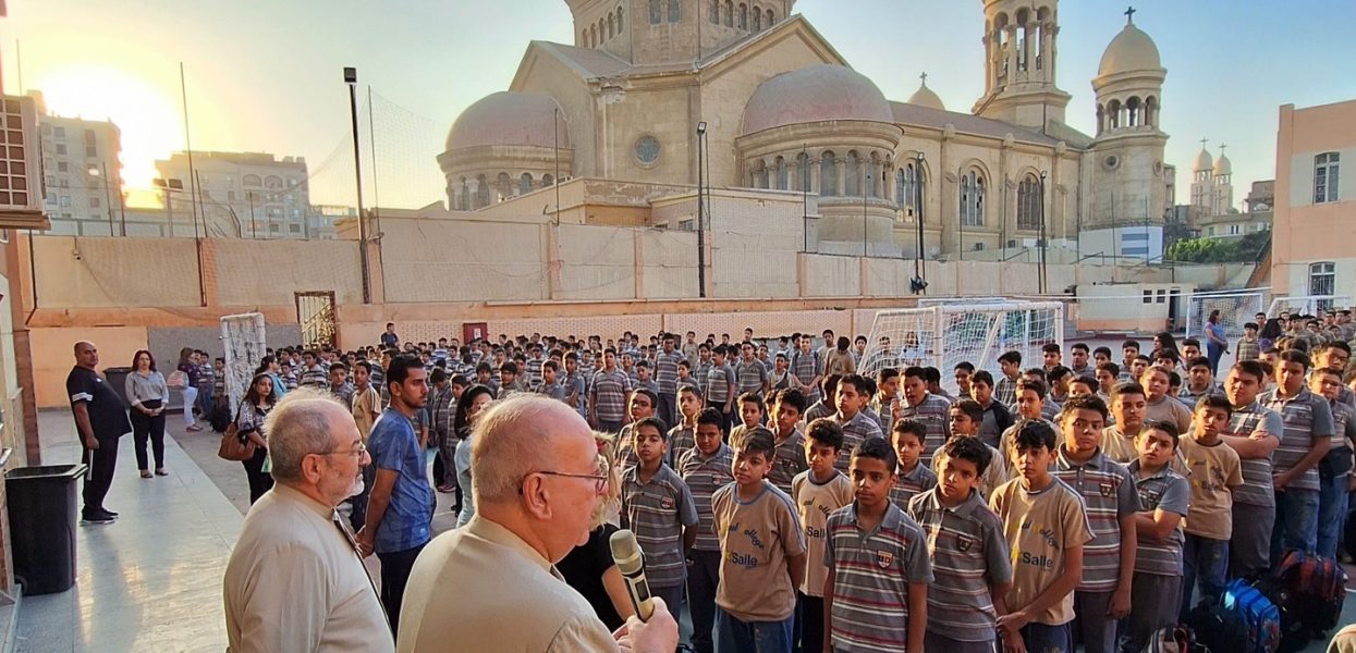 Saint Paul Chobra:  visite du Frère Habib Zraibi, Visiteur et du Frère George Absi, Econome.