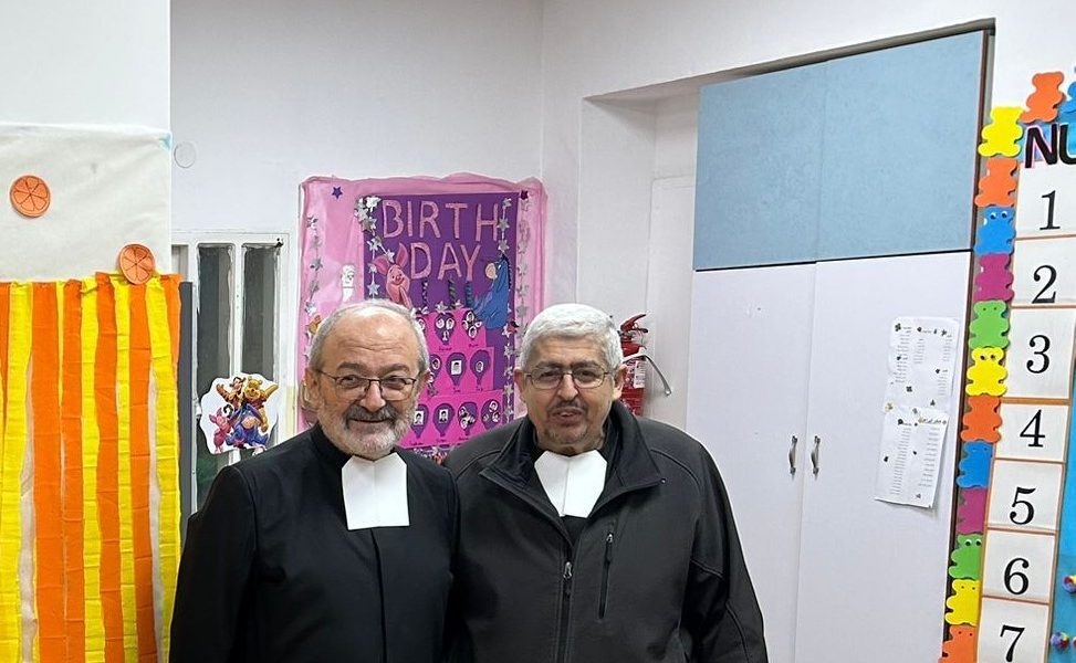 La Salle Jerusalem: Visit of Brother General Visitor Fr. Habib Zraibi to the School